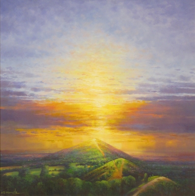Evening Sun Across The Malvern's by Chris Howells