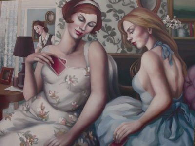 The Card Players Oil on Canvas 220cm x 90 cm Sold