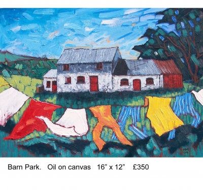 Barn Park by Hazel Morris Oil on Canvas 40 cm x 30 cm £350 by 