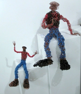 Factory Man I & II (decline of industry) (electrical wire from skip life sized) £125 and £210 plus delivery
