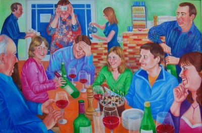 Party (oil on canvas 100 x 70cm framed ) £595 plus delivery by 