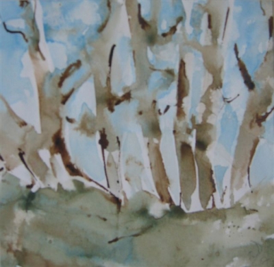 Group of Trees £65.00 (van dyck crystals, w/c & ink 27 x 27cm unframed) by 