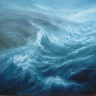 Storm Shores (oil on canvas 100 x 100cm) £1000 plus p&p by 