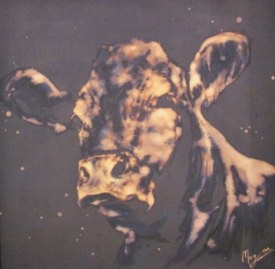 Limousin (ink and bleach 52 x 52cm framed) £450 plus delivery by 