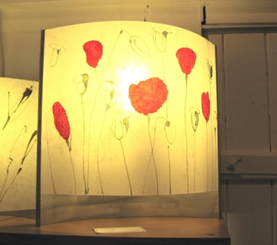 Table Lamp (polycarbonate, chinese paper and steel) £120 plus delivery by 