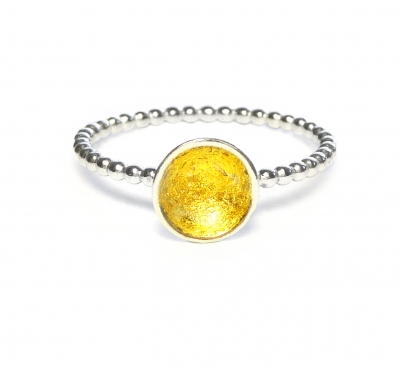 Supernova Rings (domed silver cups lined with real 22ct gold leaf) £45 plus delivery