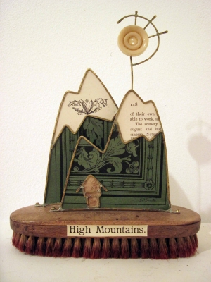 High Mountains (mixed media sculpture height 21cm) SOLD by 