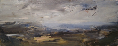 Towards Porthgain (oil on board framed 20 x 52cm) £850.00 plus delivery by 