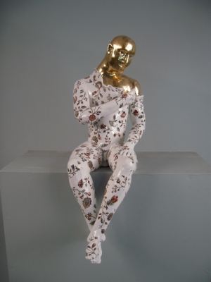 Seated Male Nude Precious Series (42) (16 x 35cms, Original Ceramics) £580 Plus Delivery