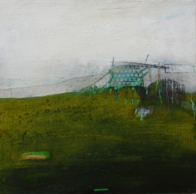 Searobyrig  (oil & mixed media on board, 27 x 27 cm) £660 plus delivery by 