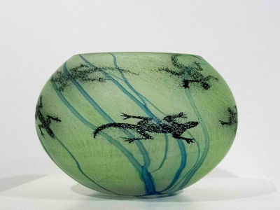 Green Prindi - Large Bowl (Hand Blown Glass) £162 by 