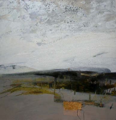 Trackway (oil and mixed media on board 72 x 72cm framed) £1850 by 