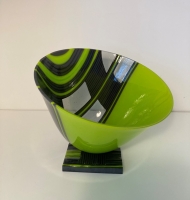 Green window vessel with matching stand