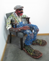 Factory Man III (decline of industry) (electrical wire from skip life sized) £2000 plus delivery