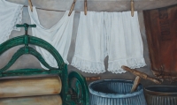 In The Wash House (oil on linen framed) £840 plus delivery
