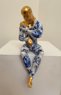 Seated Male Nude (precious series) - head left