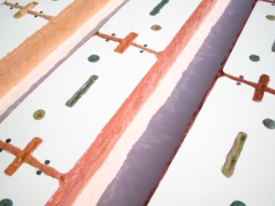 Meadow Star(wood, polyamide, plaster, acrylic paint, nails & acrylic gel 117 x 38 x 5 cm) £1120