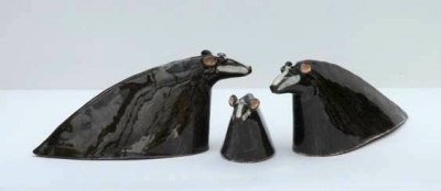 Badgers (ceramics, sizes and prices vary) £22.50 each plus p+p by 