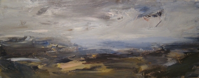 Towards Porthgain (oil on board framed 20 x 52cm) £850.00 plus delivery