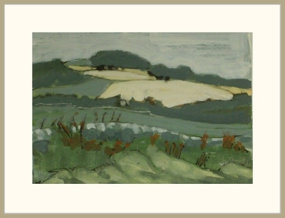 Tarvit Hill (gouache on card framed 60 x 50cm) £340 plus delivery