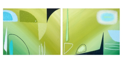 Lucid Emerald Early (Diptych)