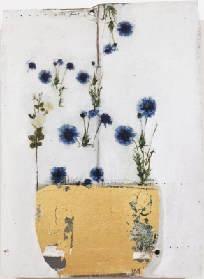 Gold Bowl and Cornflowers by Russell Frampton