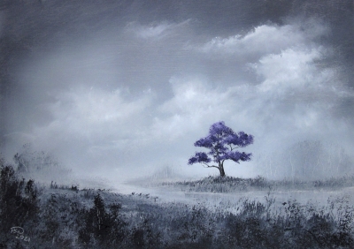 A4 Purple Tree by Pip Walters