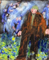 Gardener Growing Love, in a mist