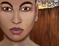 Woman, Rust, Gold and Butterflies