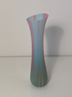 Glass droplet  (celedon green, dark pink, light cyan)