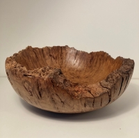 Brown Oak bowl (natural edged)