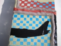 Flight (wood, paper, acrylic paint, plaster & acrylic gel 115 x 38 x 5 cm) £2100