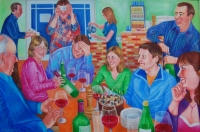 Party (oil on canvas 100 x 70cm framed ) £595 plus delivery