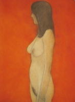 Emma standing (conte & pastel) 