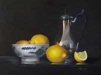 Silver, Chinese Bowl and Lemons!  by Peter Kotka