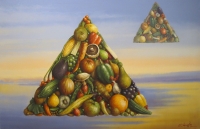 Floating Fruit Pyramids