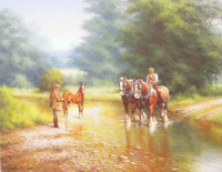 Horses in Water